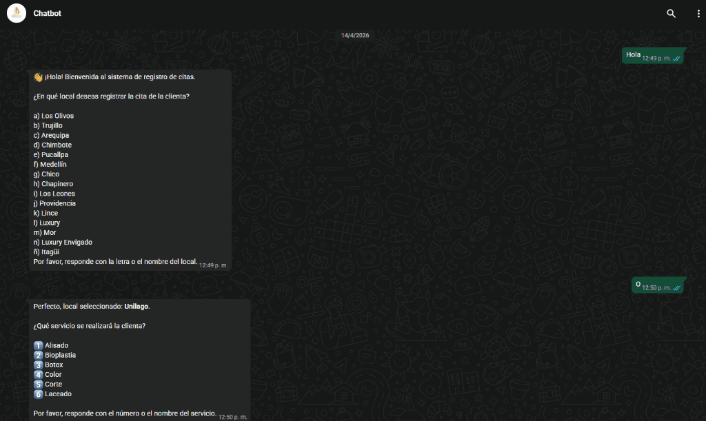 Chatbot Inicio